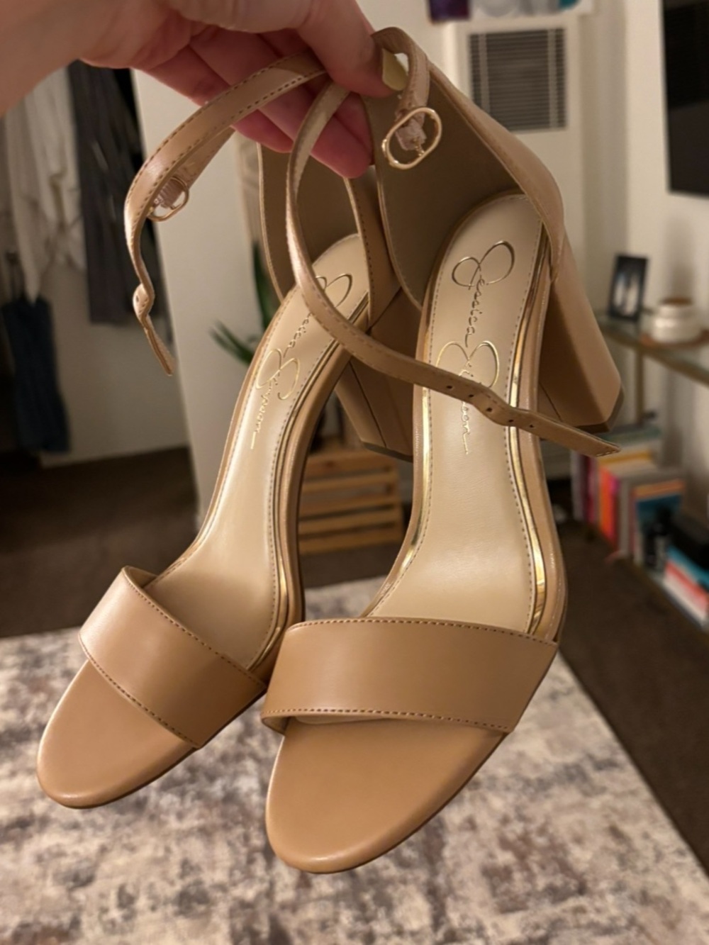 Jessica Simpson Tan Block Heel Sandals
